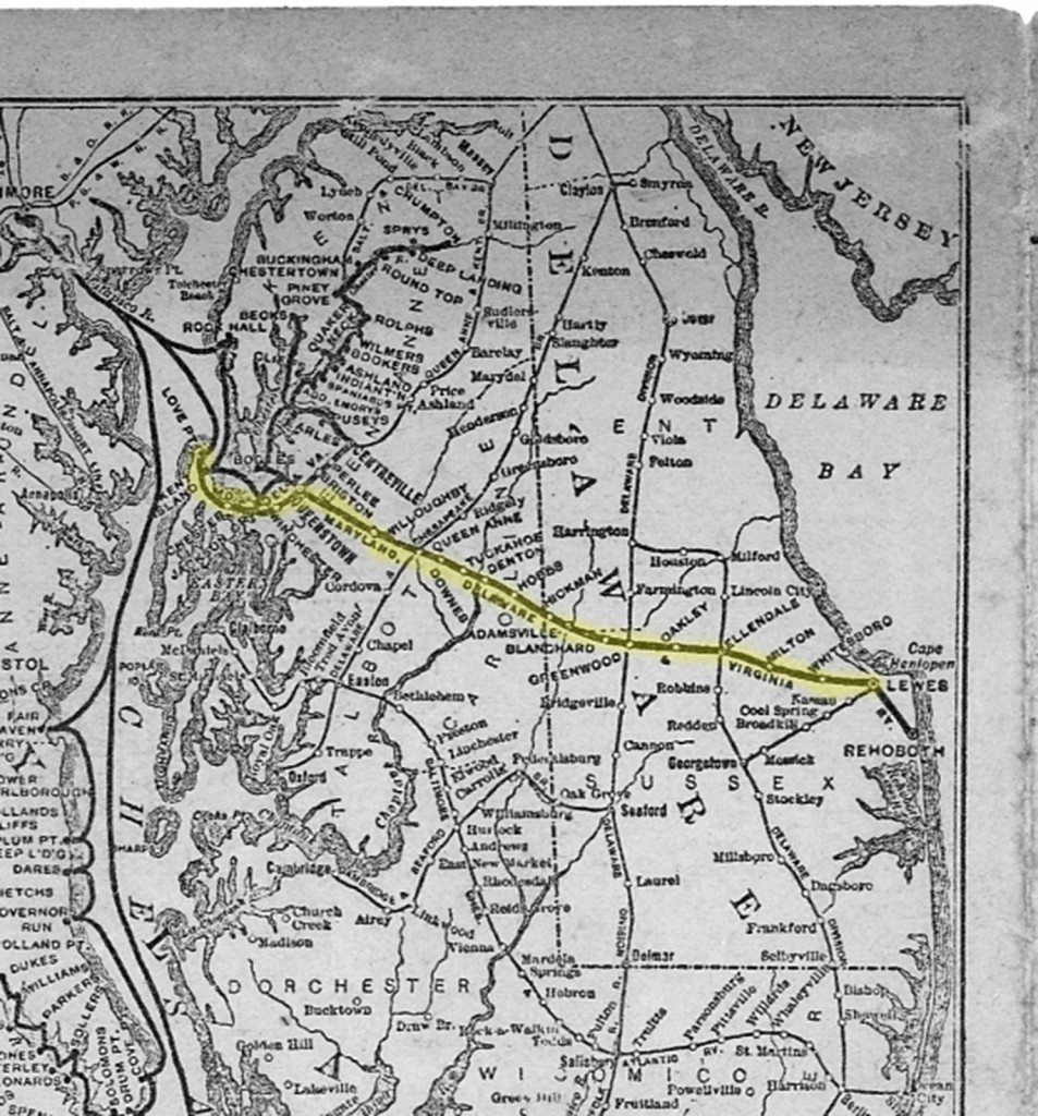 Queen Anne Railroad route, 1910