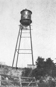 Milton's first water tower, ca. 1916