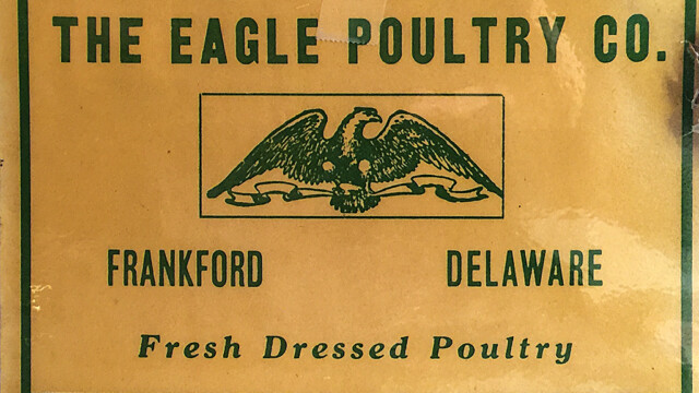 Shipping label, Eagle Poultry Co. (Courtesy of Albert Franklin)